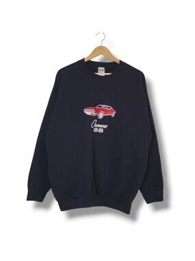 Vintage Camaro SS Embroidered Crewneck Sweater Black Size L